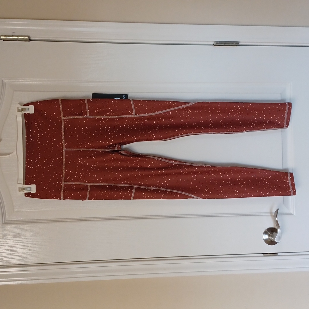 SCORPIO SOL Women's Pocket Leggings Copper Speckle Size Small NWT